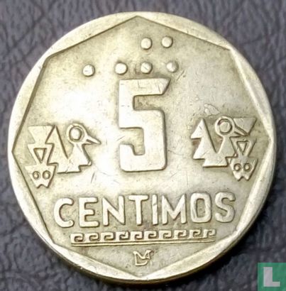 Pérou 5 céntimos 1994 - Image 2