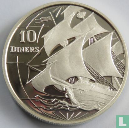 Andorra 10 diners 1996 (PROOF) "Naval exploration" - Afbeelding 2