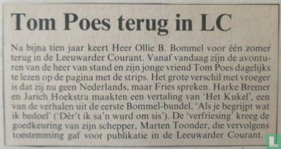 Tom Poes terug in LC