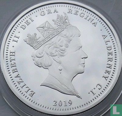 Alderney 5 pounds 2019 (BE - argent) "50th anniversary of the first moon landing" - Image 1