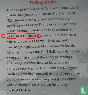 Jersey 5 pounds 2004 (BE - argent) "60th anniversary D-Day landings" - Image 3