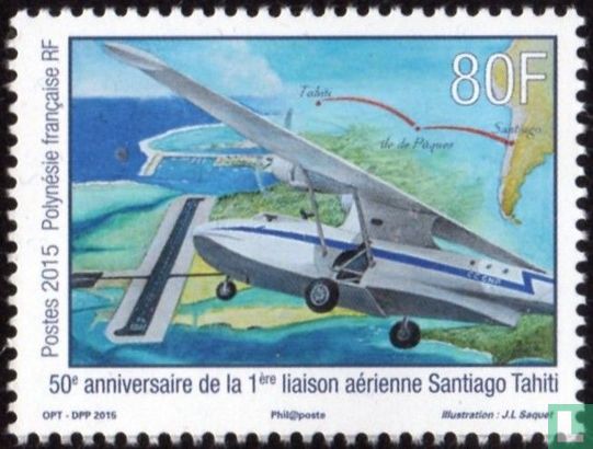 50 years first flight Santiago - Tahiti