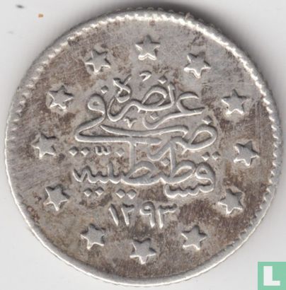 Ottomaanse Rijk 1 kurus AH1293-20 (1894) - Afbeelding 1