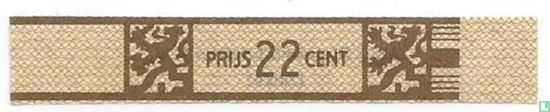 Prijs 22 cent - (Achterop: Agio Sigarenfabrieken N.V. Duizel) - Afbeelding 1