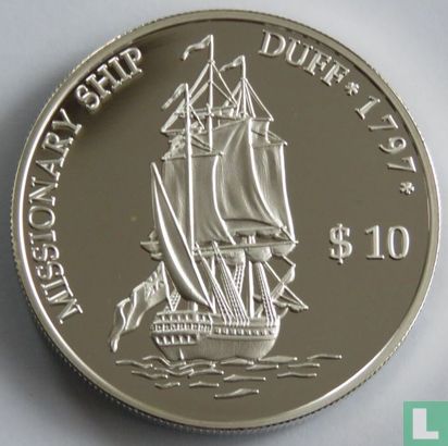 Îles Salomon 10 dollars 2000 (BE) "Missionary ship Duff" - Image 2