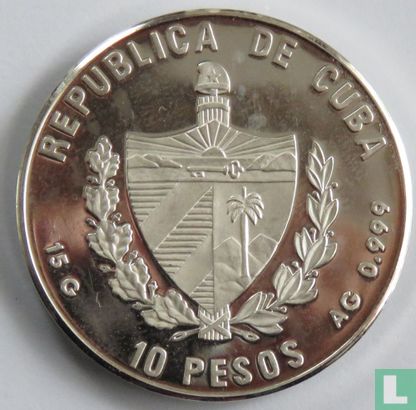 Cuba 10 pesos 2000 (PROOF) "Sailing ship Velero Rayo" - Afbeelding 2