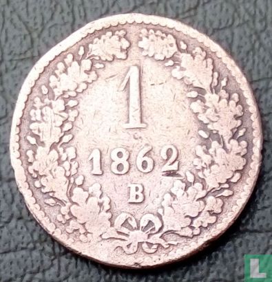 Austria 1 kreuzer 1862 (B) - Image 1