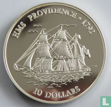 Fiji 10 dollars 2001 (PROOF) "HMS Providence" - Afbeelding 2