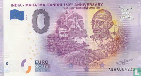 AEAA-5 India - Mahatma Gandhi 150th anniversary Together we stand 1919 - Bild 1