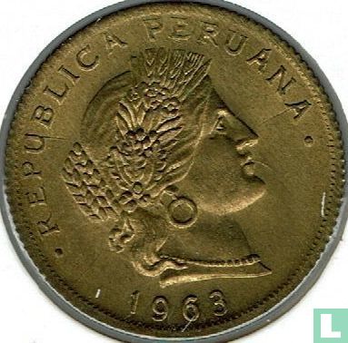 Peru 20 centavos 1963 (brass) - Image 1