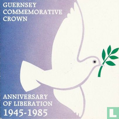 Guernsey 2 pounds 1985 (folder) "40th anniversary of Liberation from German occupation" - Afbeelding 1