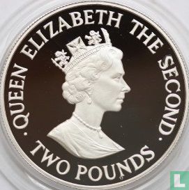 Guernsey 2 Pound 1989 (PP) "Royal Visit" - Bild 2