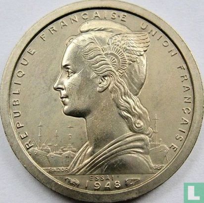 Saint-Pierre en Miquelon 1 franc 1948 (proefslag) - Afbeelding 1
