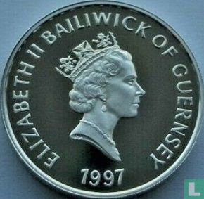 Guernsey 1 pound 1997 (PROOF) "50th Wedding anniversary of Queen Elizabeth II and Prince Philip" - Image 1