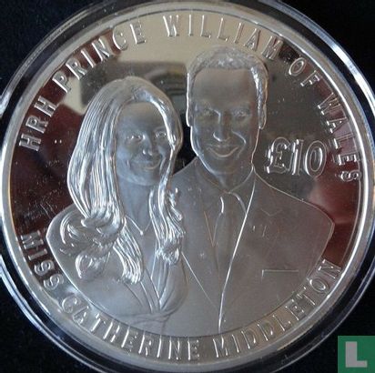 Jersey 10 pounds 2011 (PROOF) "Royal Wedding of Prince William and Catherine Middleton" - Image 2