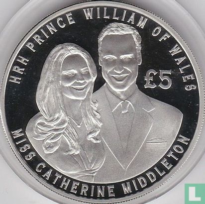Jersey 5 Pound 2011 (PP) "Royal Wedding of Prince William and Catherine Middleton" - Bild 2