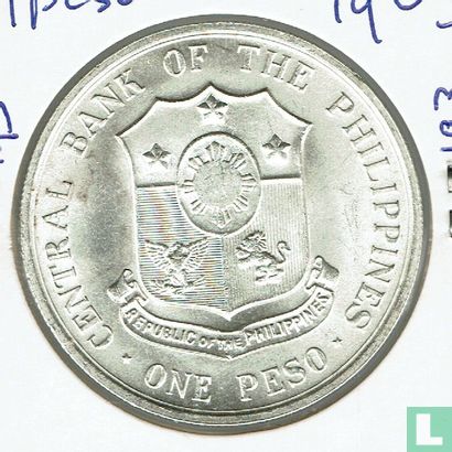Philippines 1 peso 1963 "100th Anniversary Birth of Andres Bonifacio" - Image 2