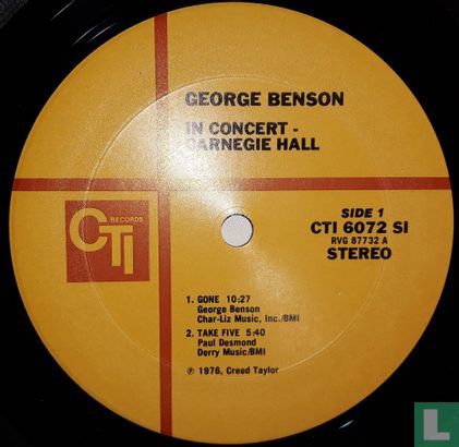 George Benson in Concert - Carnegie Hall - Bild 3
