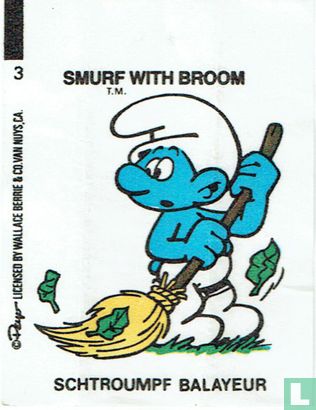 Smurf with broom
