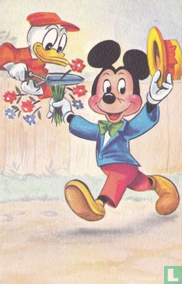 Mickey met afgeknipte bloemen - Afbeelding 1