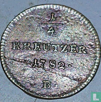 Austria ¼ kreutzer 1782 (B) - Image 1