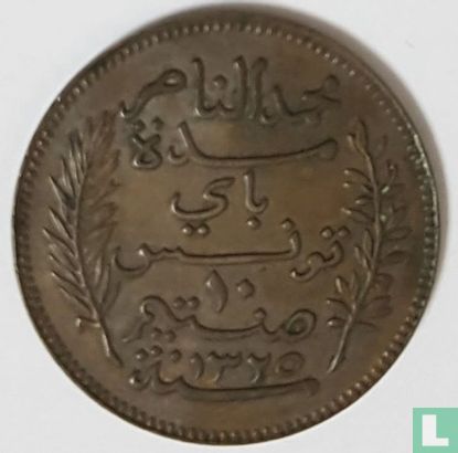 Tunisia 10 centimes 1907 (AH1325) - Image 2