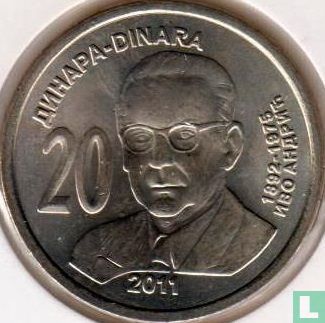 Servië 20 dinara 2011 "Ivo Andric" - Afbeelding 1
