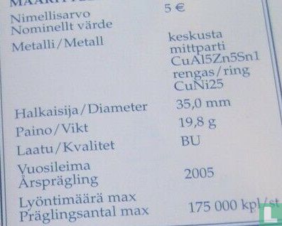 Finland 5 euro 2005 "World Athletics Championship in Helsinki" - Image 3