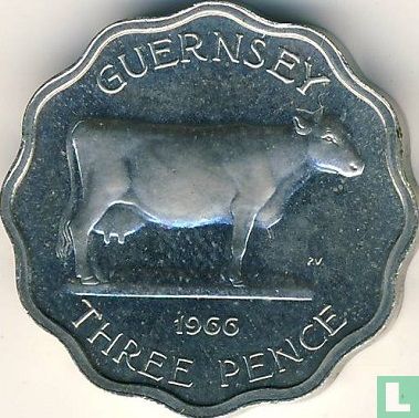 Guernsey 3 pence 1966 (PROOF) - Image 1