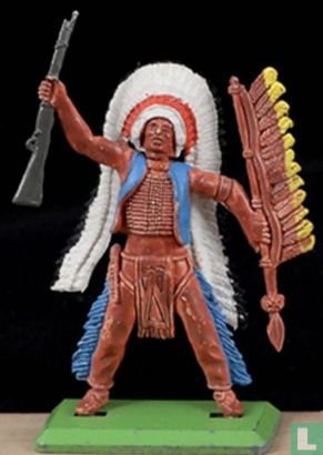 Indian with gun and spear - Image 1