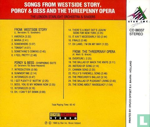 Songs from Westside Story, Porgy & Bess and The Three Penny Opera - Afbeelding 2