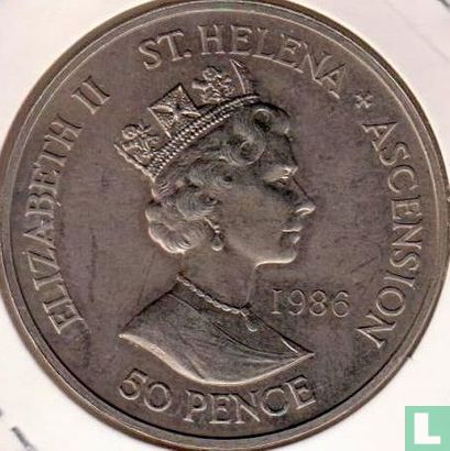Sint-Helena en Ascension 50 pence 1986 "165th anniversary Death of Napoleon" - Afbeelding 1