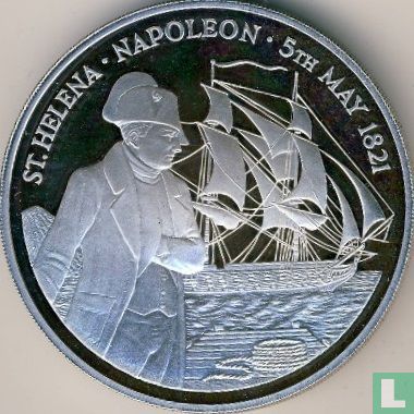 St. Helena and Ascension 25 pounds 1986 (PROOF) "165th anniversary Death of Napoleon" - Image 2