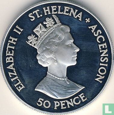 St. Helena and Ascension 50 pence 1994 (PROOF) "50th anniversary Landing on the Normandy beaches" - Image 2