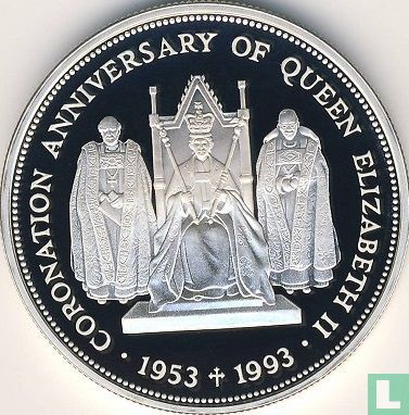 Sint-Helena en Ascension 2 pounds 1993 (PROOF) "40th anniversary Coronation of Queen Elizabeth II" - Afbeelding 1