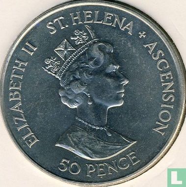 Sint-Helena en Ascension 50 pence 1994 "50th anniversary Landing on the Normandy beaches" - Afbeelding 2