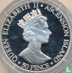 Ascension 50 pence 2005 (PROOF) "60th anniversary End of World War II" - Image 2