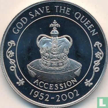 Sint-Helena 50 pence 2002 "50th anniversary Accession of Queen Elizabeth II" - Afbeelding 1