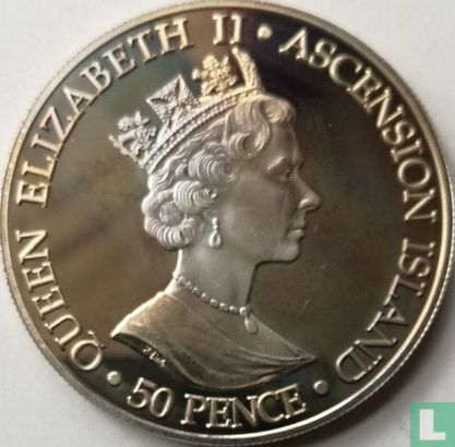 Ascension 50 Pence 2002 "Death of Queen Mother" - Bild 2