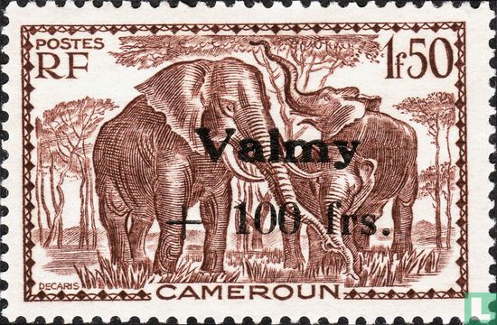 Olifanten, met opdruk "Valmy"