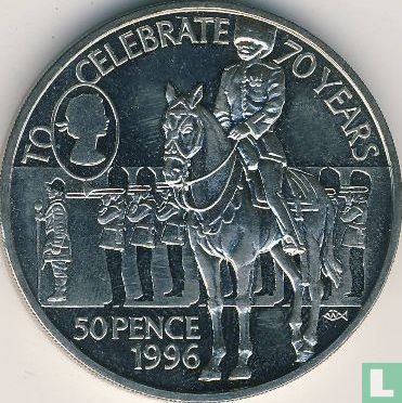 Sint-Helena 50 pence 1996 "70th Birthday of Queen Elizabeth II" - Afbeelding 1