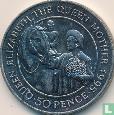 Sint-Helena 50 pence 1995 "95th Birthday of Queen Mother" - Afbeelding 1