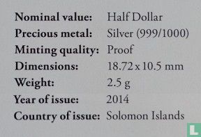Salomon-Inseln ½ Dollar 2014 (PP) "New York" - Bild 3