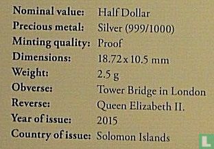 Salomonseilanden ½ dollar 2015 (PROOF) "London" - Afbeelding 3