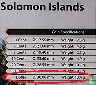 Solomon Islands 1 dollar 2005 - Image 3