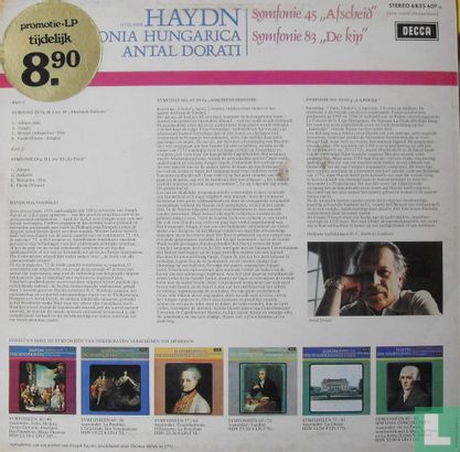 Haydn: Symfonie 45 Afscheid; Symfonie 83 De kip - Afbeelding 2