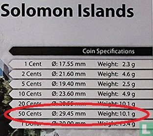 Salomonseilanden 50 cents 1996 - Afbeelding 3
