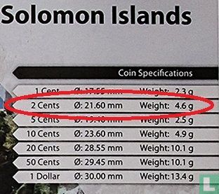 Salomonseilanden 2 cents 1996 - Afbeelding 3