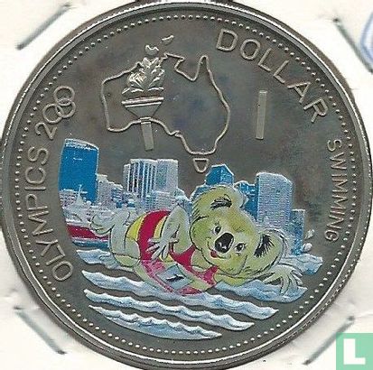Salomonseilanden 1 dollar 2000 (PROOF) "Summer Olympics Sydney - Swimming" - Afbeelding 2