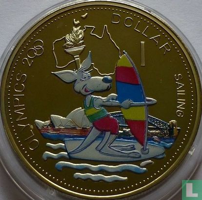 Solomon Islands 1 dollar 2000 (PROOF) "Summer Olympics Sydney - Sailing" - Image 2